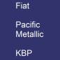 Preview: Fiat, Pacific Metallic, KBP.